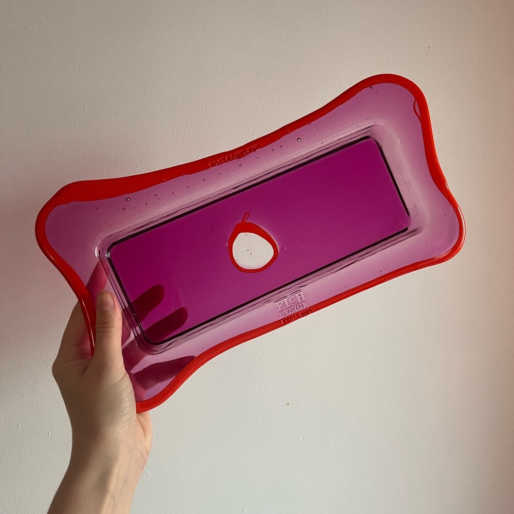 gaetano pesce purple and orange fish tray